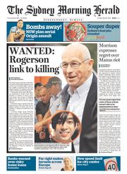 Sydney Morning Herald (Australia) Newspaper Front Page for 27 May 2014