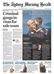 Sydney Morning Herald (Australia) Newspaper Front Page for 27 June 2016