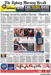 Sydney Morning Herald (Australia) Newspaper Front Page for 27 July 2012