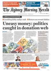 Sydney Morning Herald (Australia) Newspaper Front Page for 27 July 2015