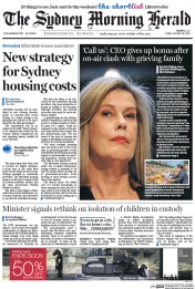 Sydney Morning Herald (Australia) Newspaper Front Page for 28 October 2016