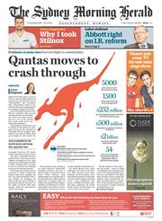 Sydney Morning Herald (Australia) Newspaper Front Page for 28 February 2014