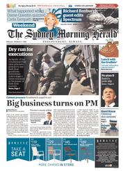 Sydney Morning Herald (Australia) Newspaper Front Page for 28 February 2015