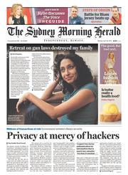 Sydney Morning Herald (Australia) Newspaper Front Page for 28 April 2014