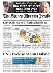 Sydney Morning Herald (Australia) Newspaper Front Page for 28 April 2016