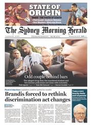 Sydney Morning Herald (Australia) Newspaper Front Page for 28 May 2014