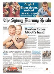 Sydney Morning Herald (Australia) Newspaper Front Page for 28 May 2015