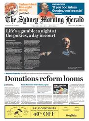 Sydney Morning Herald (Australia) Newspaper Front Page for 28 July 2015