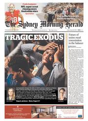 Sydney Morning Herald (Australia) Newspaper Front Page for 28 August 2015