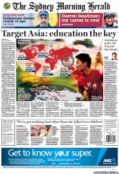 Sydney Morning Herald (Australia) Newspaper Front Page for 29 October 2012