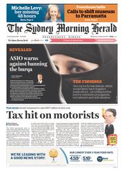 Sydney Morning Herald (Australia) Newspaper Front Page for 29 October 2014