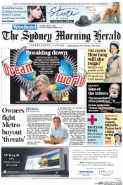 Sydney Morning Herald (Australia) Newspaper Front Page for 29 October 2016