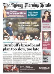 Sydney Morning Herald (Australia) Newspaper Front Page for 29 November 2013