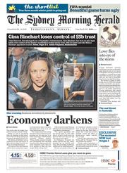 Sydney Morning Herald (Australia) Newspaper Front Page for 29 May 2015