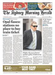 Sydney Morning Herald (Australia) Newspaper Front Page for 29 July 2014