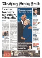 Sydney Morning Herald (Australia) Newspaper Front Page for 29 July 2016