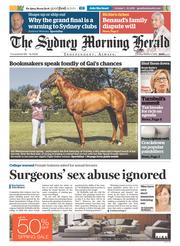 Sydney Morning Herald (Australia) Newspaper Front Page for 2 October 2015