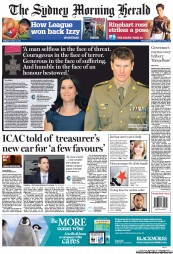 Sydney Morning Herald (Australia) Newspaper Front Page for 2 November 2012