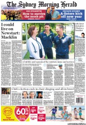 Sydney Morning Herald (Australia) Newspaper Front Page for 2 January 2013