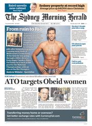 Sydney Morning Herald (Australia) Newspaper Front Page for 2 April 2015