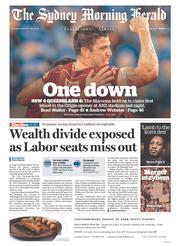 Sydney Morning Herald (Australia) Newspaper Front Page for 2 June 2016