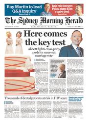 Sydney Morning Herald (Australia) Newspaper Front Page for 2 July 2015