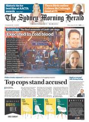 Sydney Morning Herald (Australia) Newspaper Front Page for 30 January 2015