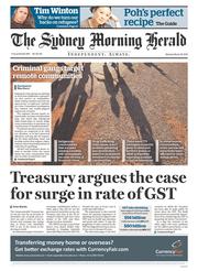 Sydney Morning Herald (Australia) Newspaper Front Page for 30 March 2015