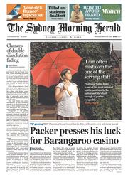 Sydney Morning Herald (Australia) Newspaper Front Page for 30 March 2016