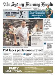 Sydney Morning Herald (Australia) Newspaper Front Page for 30 April 2014