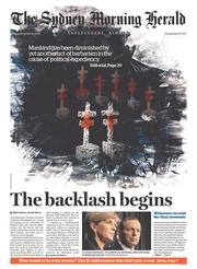Sydney Morning Herald (Australia) Newspaper Front Page for 30 April 2015
