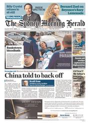 Sydney Morning Herald (Australia) Newspaper Front Page for 30 April 2016