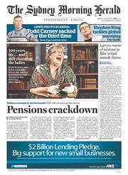 Sydney Morning Herald (Australia) Newspaper Front Page for 30 June 2014