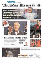 Sydney Morning Herald (Australia) Newspaper Front Page for 30 July 2016