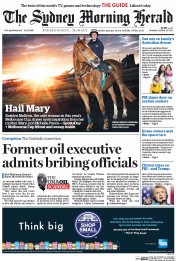 Sydney Morning Herald (Australia) Newspaper Front Page for 31 October 2016