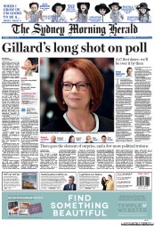 Sydney Morning Herald (Australia) Newspaper Front Page for 31 January 2013