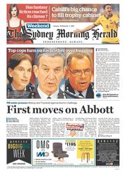 Sydney Morning Herald (Australia) Newspaper Front Page for 31 January 2015