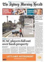 Sydney Morning Herald (Australia) Newspaper Front Page for 31 March 2014