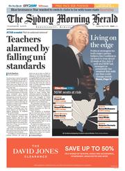 Sydney Morning Herald (Australia) Newspaper Front Page for 31 May 2016
