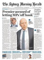 Sydney Morning Herald (Australia) Newspaper Front Page for 31 August 2016