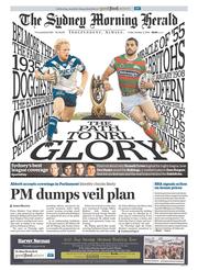Sydney Morning Herald (Australia) Newspaper Front Page for 3 October 2014