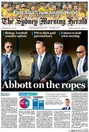 Sydney Morning Herald (Australia) Newspaper Front Page for 3 February 2015