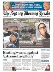 Sydney Morning Herald (Australia) Newspaper Front Page for 3 February 2016