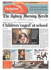 Sydney Morning Herald (Australia) Newspaper Front Page for 3 April 2015