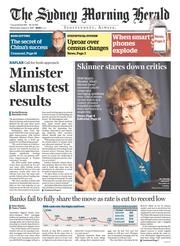 Sydney Morning Herald (Australia) Newspaper Front Page for 3 August 2016