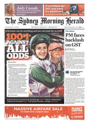 Sydney Morning Herald (Australia) Newspaper Front Page for 4 November 2015