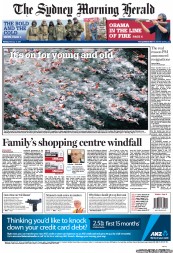 Sydney Morning Herald (Australia) Newspaper Front Page for 4 February 2013