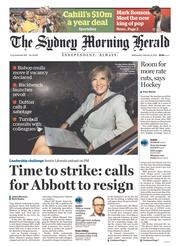 Sydney Morning Herald (Australia) Newspaper Front Page for 4 February 2015