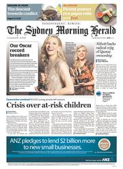 Sydney Morning Herald (Australia) Newspaper Front Page for 4 March 2014