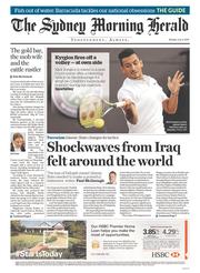 Sydney Morning Herald (Australia) Newspaper Front Page for 4 July 2016